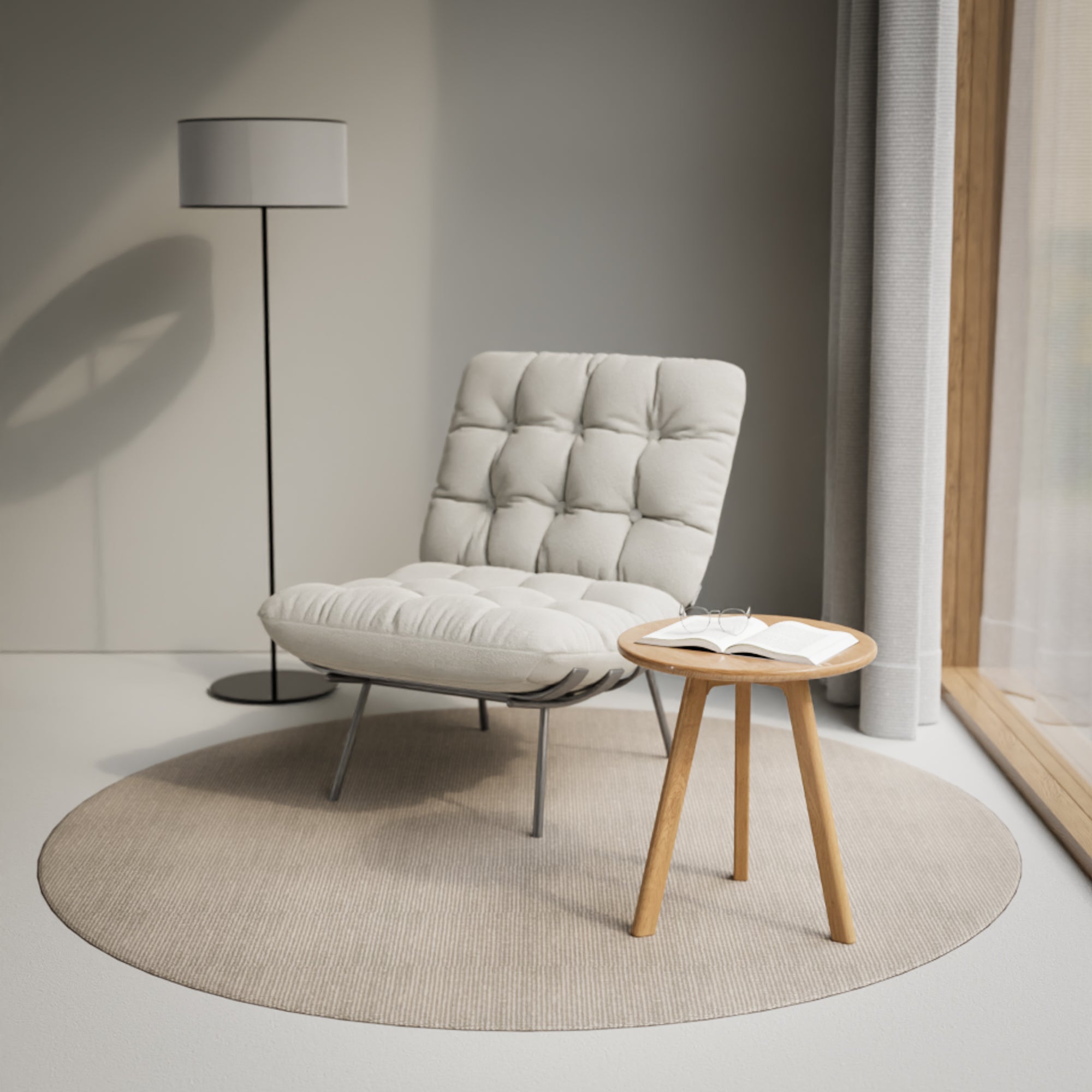 Table d'appoint | Chêne blanchi à la chaux